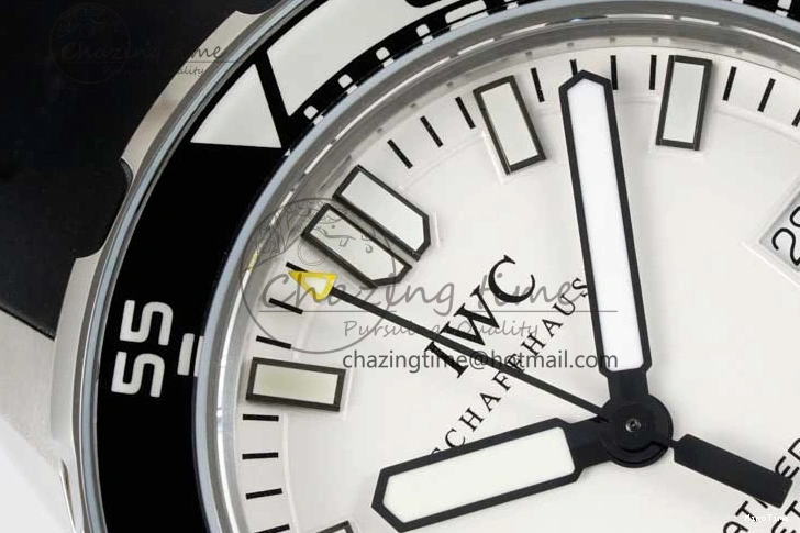 MIROTIME 0228 Premium Aquatimer Automatic SS RSF 1:1 Best Edition White Black Dial on Black Rubber Strap A 7067